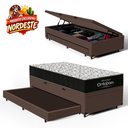 Ver imagem 2 de Cama Box Baú com Colchão de Espuma D45 Ortobom Airtech 150 + Auxiliar Unique Solteiro 88cm