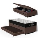 Ver imagem 1 de Cama Box Baú com Colchão de Espuma D45 Ortobom Airtech 150 + Auxiliar Unique Solteiro 88cm