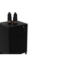 Ver imagem 3 de Multiuso Escritório ME4158 3 Gavetas e 1 c/ Chave Amêndoa/Preto - Tecno Mobili