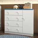 Ver imagem 1 de Cômoda Infantil 1 Porta e 4 Gavetas Tatá Yescasa