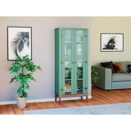 Cristaleira Movelbento Colonial, 2 Portas, Mdp e Mdf - Mb1019 - 2