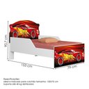 Ver imagem 4 de Mini Cama Infantil 153x79 e Comoda 4 Gavetas 1 Porta MDF Livia Vermelho Decmade