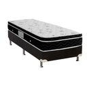 Ver imagem 1 de Cama Box Solteiro: Colchão Molas Bonnel Ortobom Nanolastic Physical Spring + Base CRC Suede Black(