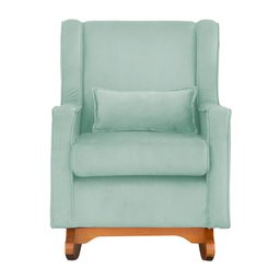 Poltrona Aurora Amamentação Balanço - Sala De Estar - Quarto Amamentação Mais Puff Veludo - Estopar  - 4