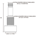 Ver imagem 2 de Conversor Celite para Deca Pressão 1004P - 131101 - BLUKIT