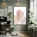 Ver imagem 2 de Quadro Decorativo Folhas Creme 70x50cm Mold Preta
