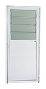 Ver imagem 1 de Porta Alumínio Lambril Basculante 86 Esq V.Boreal Branco Brimak