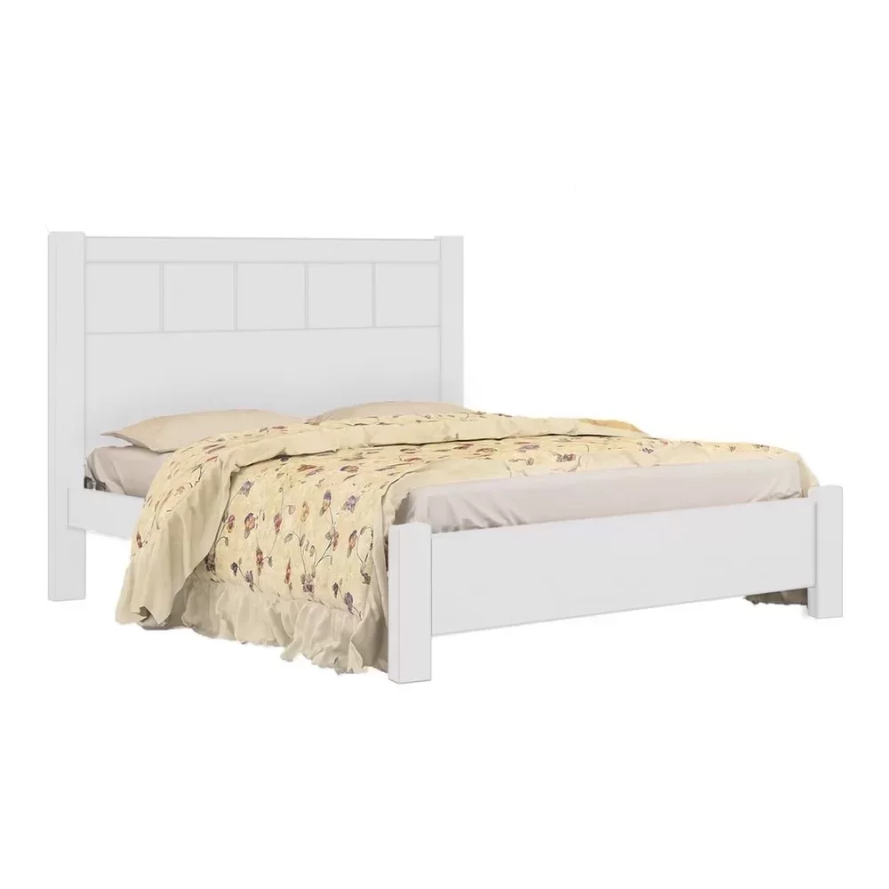 Cama Casal 100% mdf - Primícia BRANCO D'Doro