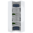 Ver imagem 1 de MÓDULO DE CANTO COM 6 PRATELEIRAS M396.B (A250XP50XL1 100XL2 100) MUNDI MOVEIS