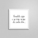 Ver imagem 2 de Quadro Quadrado Bendito Seja O Sorriso 20x20cm:Madeira branca