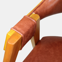 Ver imagem 4 de Cadeira de Madeira Viena Encosto Curvado Cor Mel Estofado Facto Premium Terracota