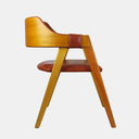 Ver imagem 7 de Cadeira de Madeira Viena Encosto Curvado Cor Mel Estofado Facto Premium Terracota