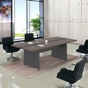 Ver imagem 3 de Mesa Sala de Reunião Escritório 6 Lugares Dubai Freijó Preto