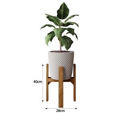 Kit 2 Suportes para Vaso Tripé 40 e 55cm em Madeira - 4