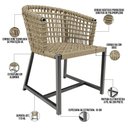 Ver imagem 6 de Kit Mesa Wine Com 4 Cadeiras Área Externa Espaço Gourmet Corda Náutica Belize D04 Bege - Lyam