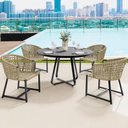 Ver imagem 2 de Kit Mesa Wine Com 4 Cadeiras Área Externa Espaço Gourmet Corda Náutica Belize D04 Bege - Lyam