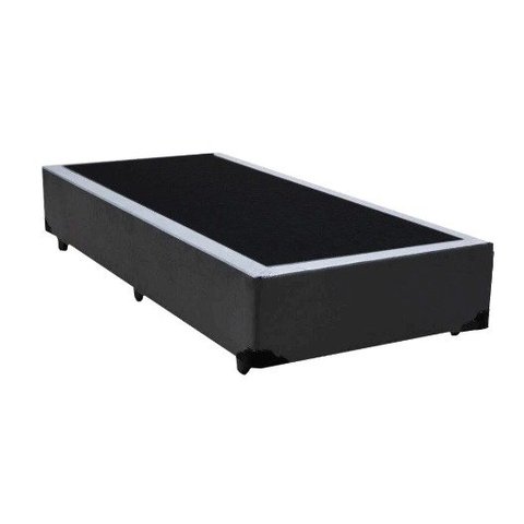 Base Box Blindado Solteirão Acolchoes Sintético Cinza 40x96x203
