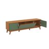 Rack Kappesberg 3 Portas Canela/verde Oliva 180cm - 6