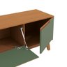 Rack Kappesberg 3 Portas Canela/verde Oliva 180cm - 5
