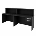 Ver imagem 3 de Conjunto 2 Balcões de Atendimento e Recepção Comercial 140x60cm com Gaveteiro Suspenso de 2 Gavetas