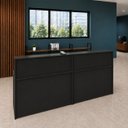 Ver imagem 2 de Conjunto 2 Balcões de Atendimento e Recepção Comercial 140x60cm com Gaveteiro Suspenso de 2 Gavetas