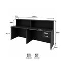 Ver imagem 5 de Conjunto 2 Balcões de Atendimento e Recepção Comercial 140x60cm com Gaveteiro Suspenso de 2 Gavetas