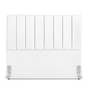 Ver imagem 1 de Cabeceira Estofada Casal Carla 140 Cm Corino Branco