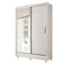 Ver imagem 4 de Guarda Roupa Bélgica 2 Portas com Espelho e Cômoda Marabá com Espelho e Pés Branco Brilho -