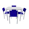 Conjunto QUADRADO 4 Cadeiras FORMICADA INFANTIL 2 a 6 Anos MR PLAST - 4107 - 1