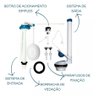 Kit Completo Reparo Simples Entrada e Saída Caixa Acoplada para o Vaso Mari Louças 1.6gpf 6.0lpf - 2