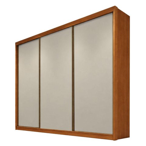 Guarda Roupa Casal Londres Plus 3 Portas 4 Gavetas Cinamomo Fendi - Novo Horizonte