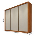 Ver imagem 2 de Guarda Roupa Casal Londres Plus 3 Portas 4 Gavetas Cinamomo Fendi - Novo Horizonte