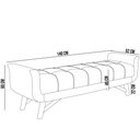 Ver imagem 7 de Kit Cabeceira Cama Box Paris 140 Cm com Puff Recamier Itália P05 Bouclê Oliva - Lyam Decor