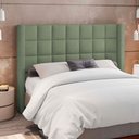 Ver imagem 2 de Kit Cabeceira Cama Box Paris 140 Cm com Puff Recamier Itália P05 Bouclê Oliva - Lyam Decor