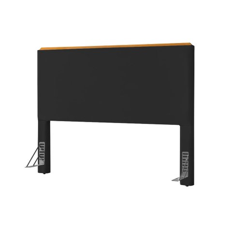 Cabeceira Cama Box Queen 1,60m Estofada Detalhe em Madeira Java Veludo Preto