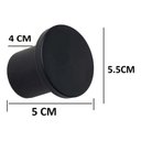 Ver imagem 2 de Kit 3 Ganchos Parede Pendurador Redondo Aluminio Resistente - Preto