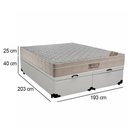 Ver imagem 3 de Cama Box Baú King Sintético Bipartido + Colchão Ortobom Airtech Molas Ensacadas 65x193x203 Branco