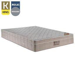 Cama Box Baú King Sintético Bipartido + Colchão Ortobom Airtech Molas Ensacadas 65x193x203 Branco - 2