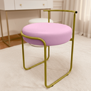 Ver imagem 1 de Banqueta Puff Penteadeira Maquiagem Base de Ferro Corino:rosa Claro