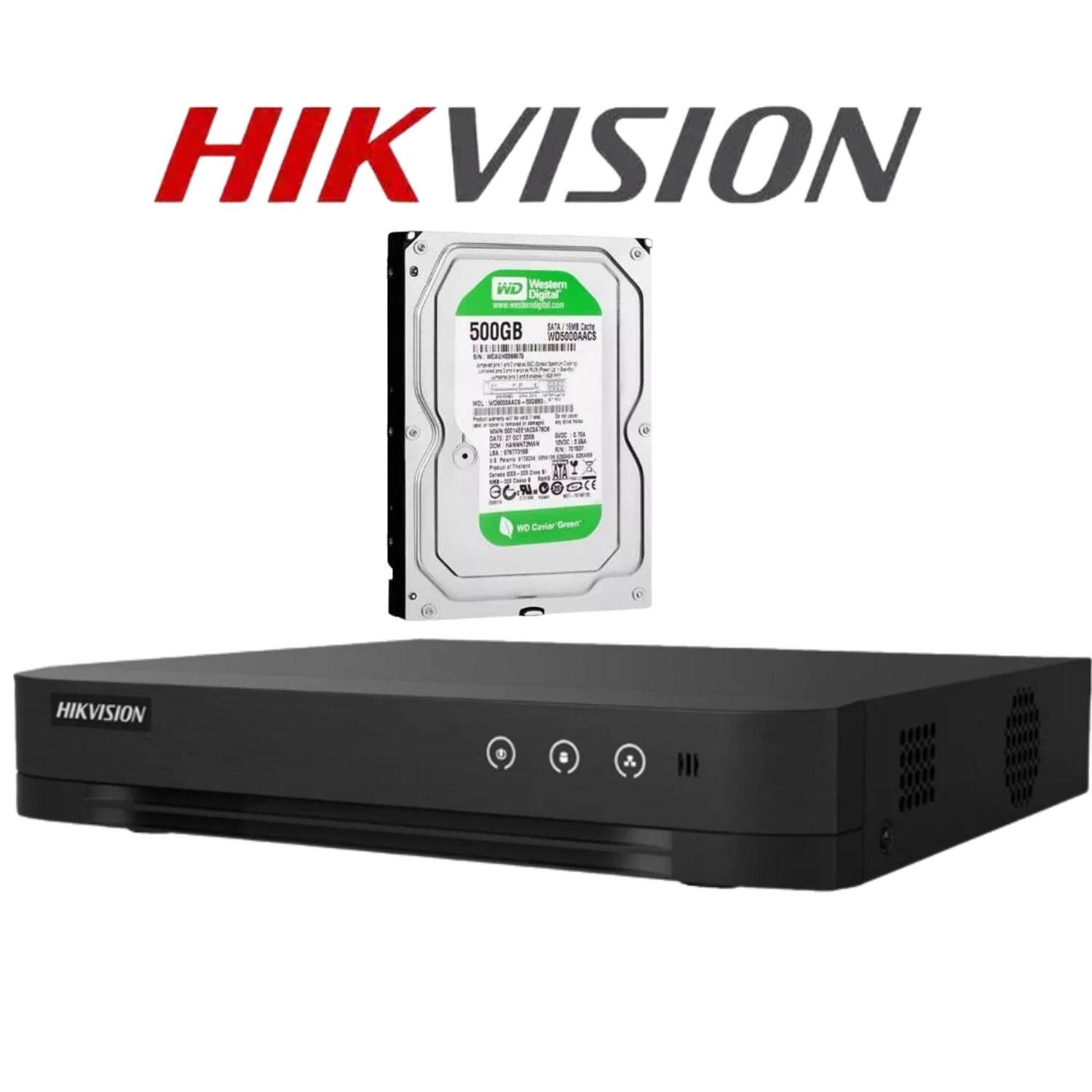 Gravador Dvr 8 Canais Full Hd Turbo Hikvision Ds-7208hqhi-k1 + Hd 500gb - 1