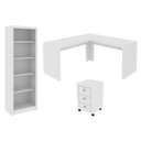 Ver imagem 1 de Conjunto para Escritório Branco 3 Peças Tecnomobili