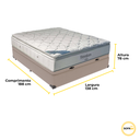 Ver imagem 3 de Cama Box Baú Blindado e Reforçado Casal Bege e Colchão Freedom Molas Ensacadas Ortobom