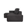 Sofá Retrátil 2,2 Metros Linho Cinza Escuro 1 Braço Direito Nest Volpi - 14