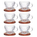 Ver imagem 1 de Jogo de Xícaras de Café e Chá de Cristal Monte Carlo 180ml 6 Peças - Hauskraft Premium