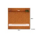 Ver imagem 2 de Estante P- Sala até 85 Pol Pratic Ripado C- 3 Gavetas 250x240cm Bali - Dj Móveis