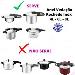 Borracha Silicone Cristal Original Panela Pressão Clock Inox Rochedo Inox 4l / 6l / 8l - 7