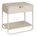 Ver imagem 1 de Mesa de Cabeceira 1 Gaveta Luna - Off White