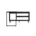 Ver imagem 4 de Mesa para Escritório em L Malbec 3 Nichos 135cm Industrial Yescasa Preto