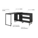 Ver imagem 6 de Mesa para Escritório em L Malbec 3 Nichos 135cm Industrial Yescasa Preto