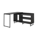 Ver imagem 3 de Mesa para Escritório em L Malbec 3 Nichos 135cm Industrial Yescasa Preto